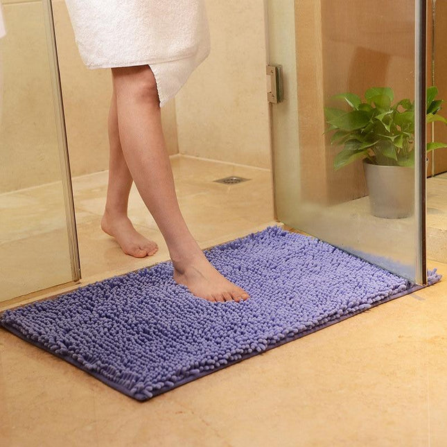Alfombra de baño violeta de microfibra