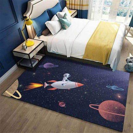 Alfombra Infantil con Astronauta en Cohete