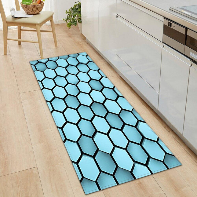 Alfombra de cocina antideslizante diseño hexagonal