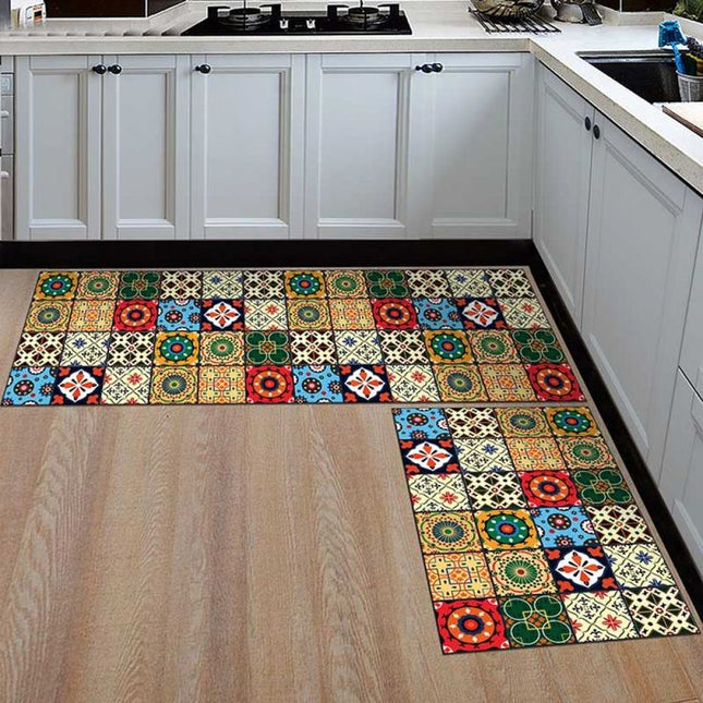 Alfombra de cocina baldosas hidráulicas coloridas