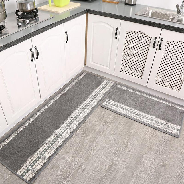 Alfombra de cocina gris antracita antideslizante