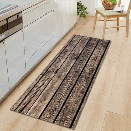 Alfombra de cocina imitación madera rústica