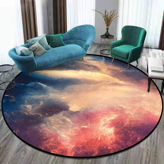 Alfombra Redonda con diseño Nebulosa Espacial