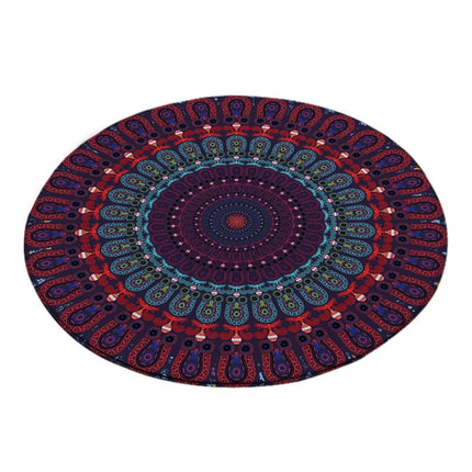 Alfombra de suelo redonda en tonos violetas