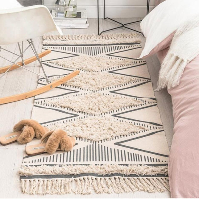 Alfombra bereber para pie de cama