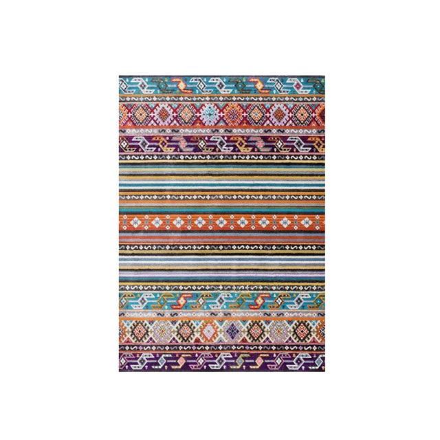 Alfombra de salón con espíritu bohemio