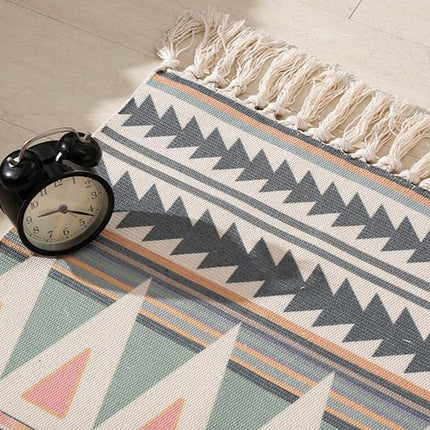 Alfombra larga para dormitorio estilo étnico