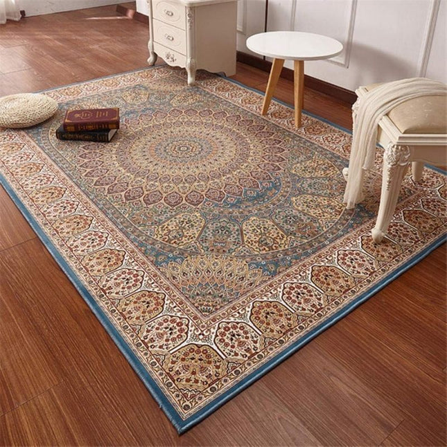 Alfombra oriental con medallón central