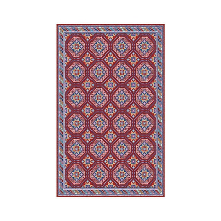 Alfombra de diseño con patrón multicolor