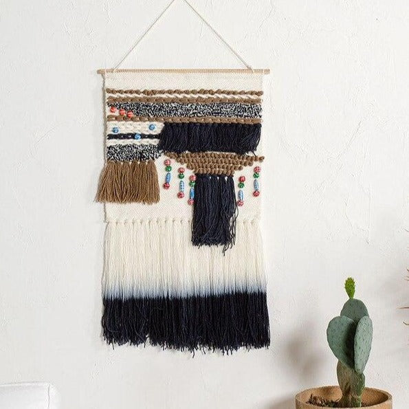 Tapiz de pared tejido con texturas