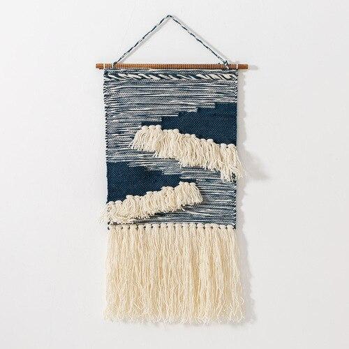 Tapiz de pared decorativo en tonos azules