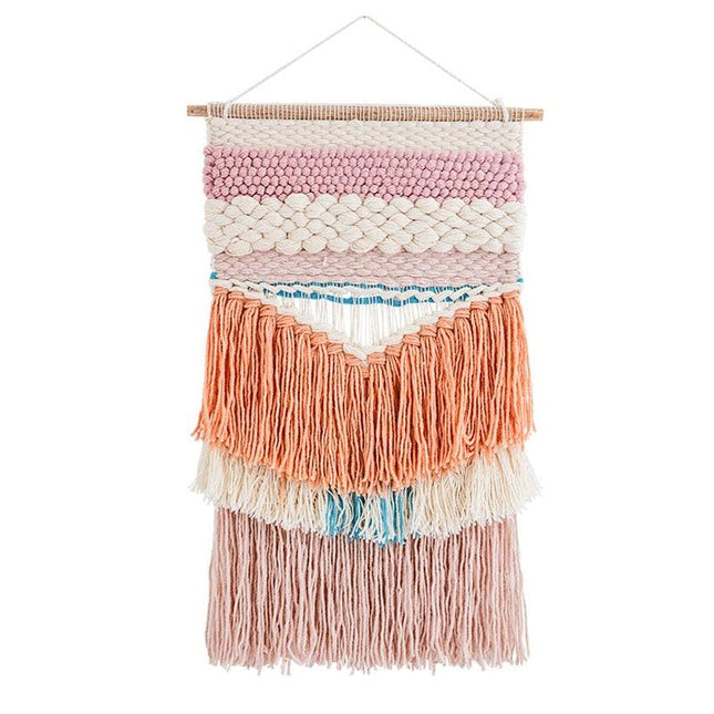 Tapiz de pared decorativo con flecos
