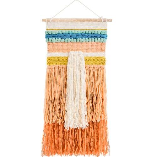Tapiz de pared multicolor estilo bohemio