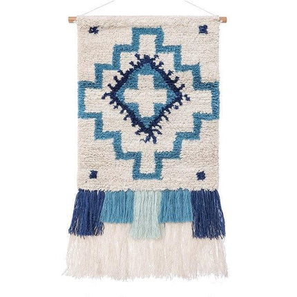 Tapiz de pared turquesa estilo étnico