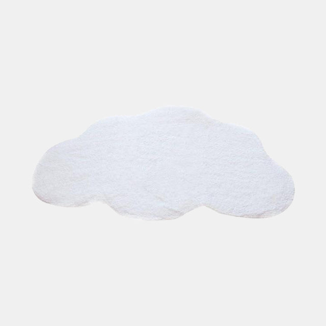 Alfombra de pelo largo blanca nube