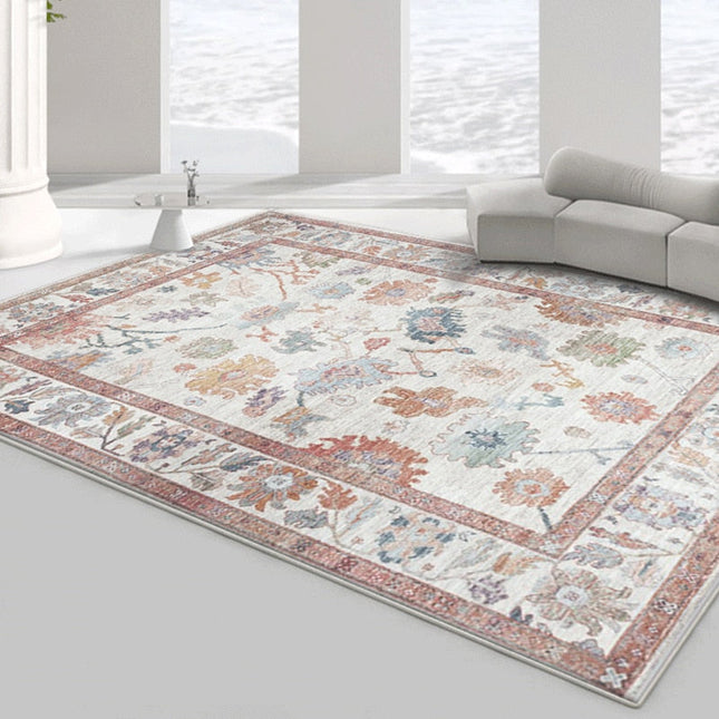 Alfombra vintage de salón color naranja