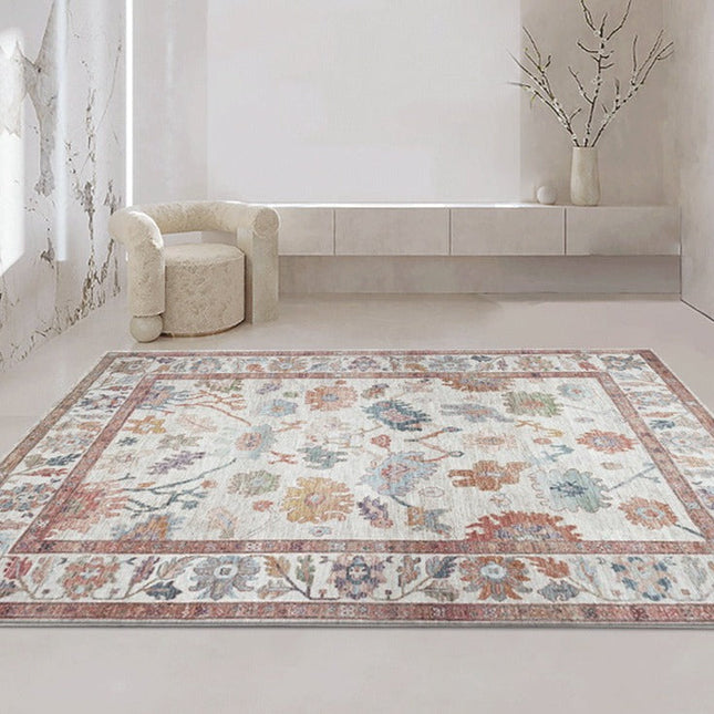 Alfombra vintage de salón color naranja