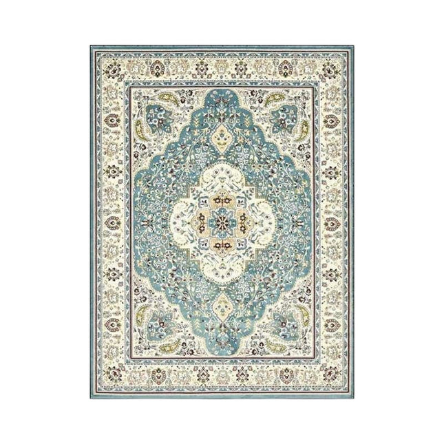 Alfombra persa en tonos azul y beige