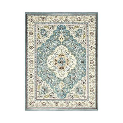 Alfombra persa en tonos azul y beige