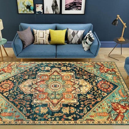 Alfombra persa con efecto desgastado