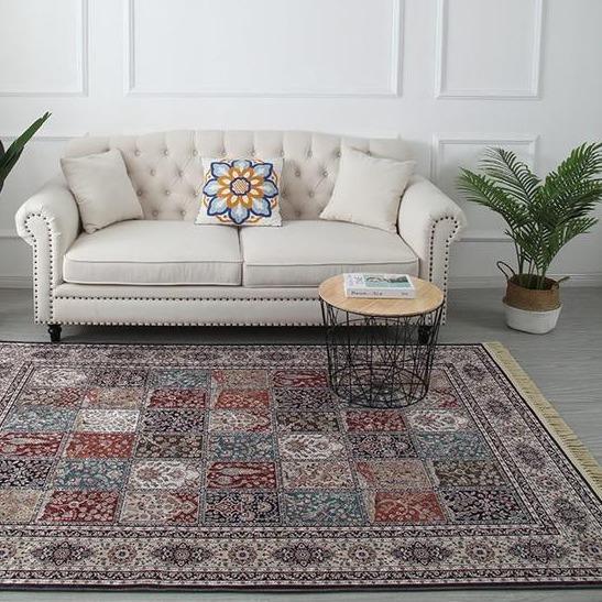 Alfombra Persa diseño patchwork multicuadros