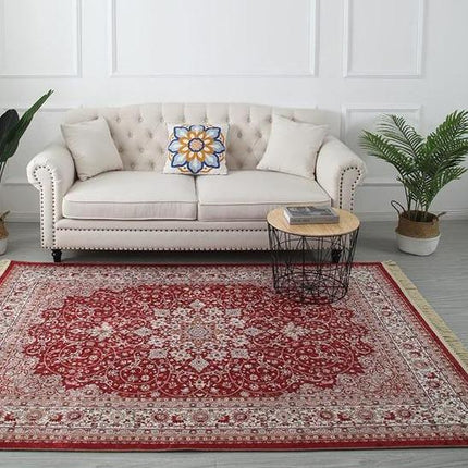 Alfombra Persa clásica de color rojo