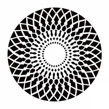 Alfombra redonda en blanco y negro