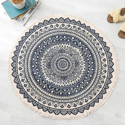 Alfombra redonda de estilo étnico