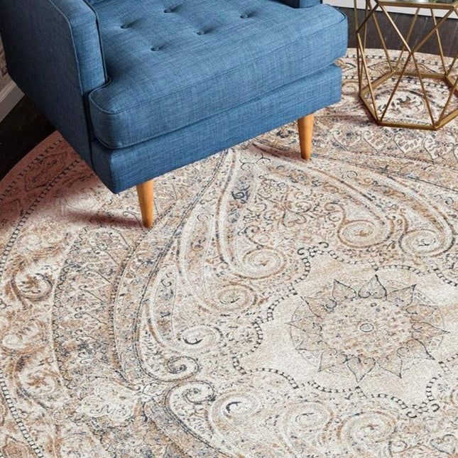 Alfombra redonda de estilo persa