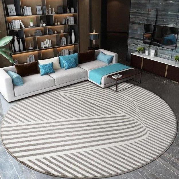 Alfombra Redonda de Diseño Moderno Salón