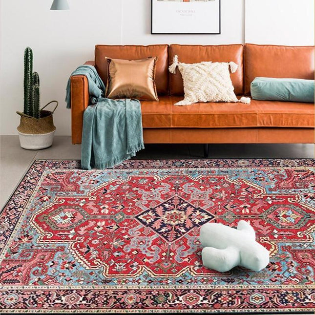 Alfombra roja de estilo oriental clásico
