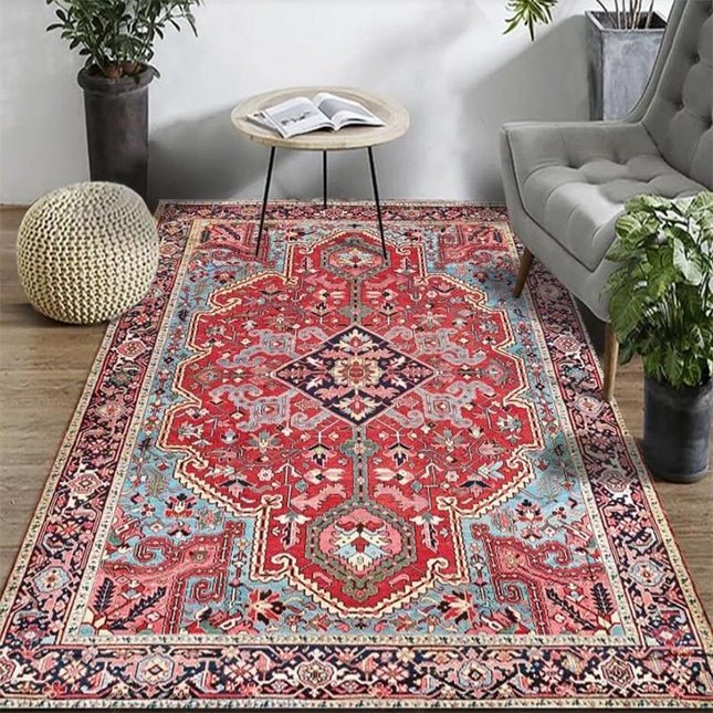 Alfombra roja de estilo oriental clásico