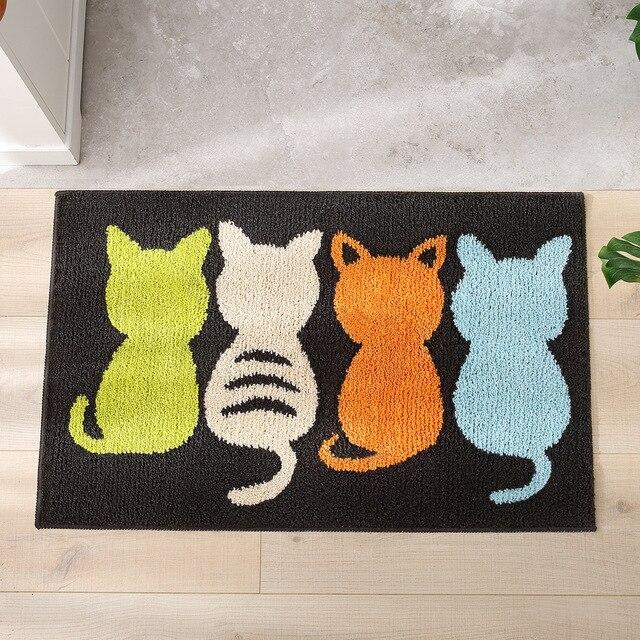 Alfombra de baño con diseño de gatos