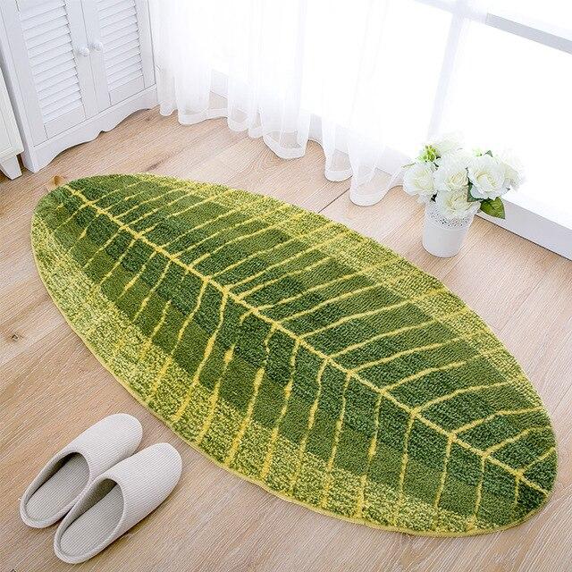 Alfombra de baño con forma de hoja