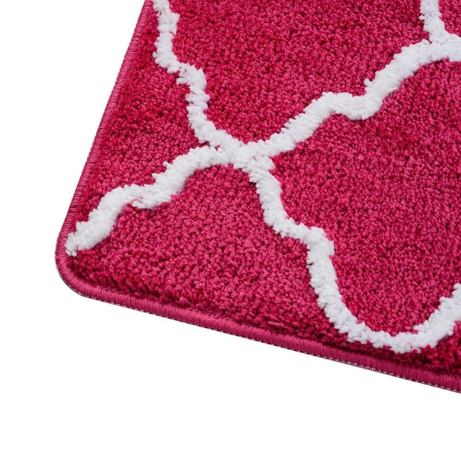 Alfombra de baño fucsia diseño marroquí
