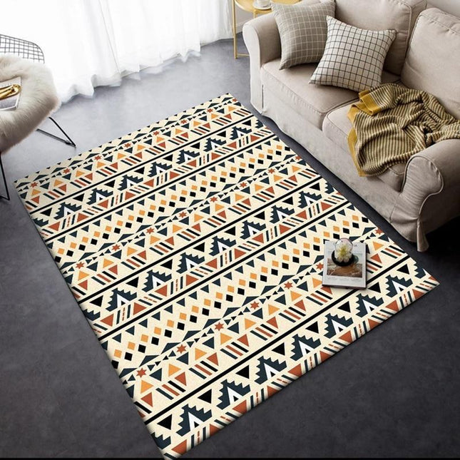 Alfombra de estilo azteca para salón moderno