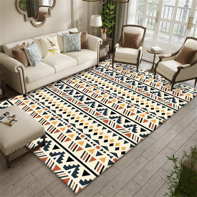 Alfombra de estilo azteca para salón moderno