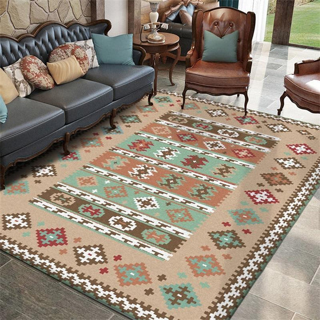 Alfombra de salón de estilo étnico