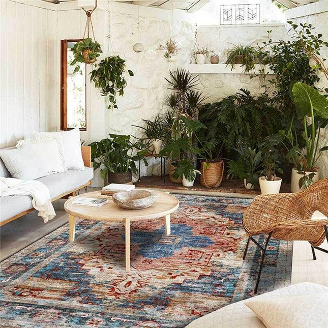 Alfombra vintage multicolor para salón